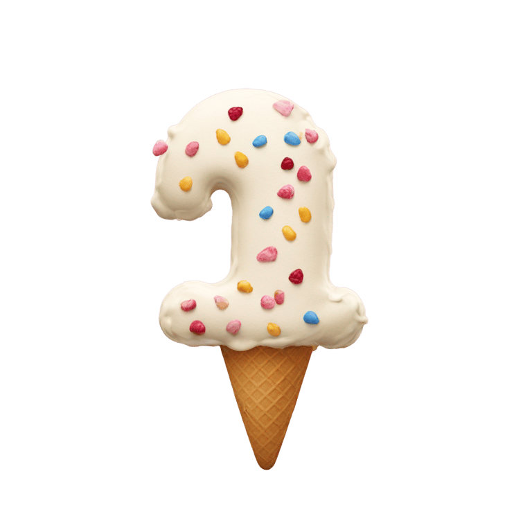 絵文字：アイスクリームで作った文字「i」