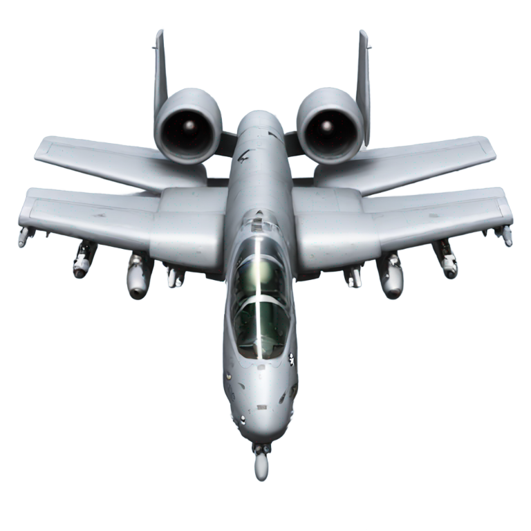 genmoji: A-10 Thunderbolt II with an ocelot head on the front