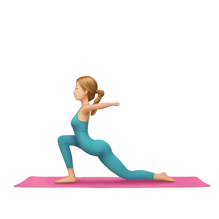 genmoji: one pink yoga mat without human