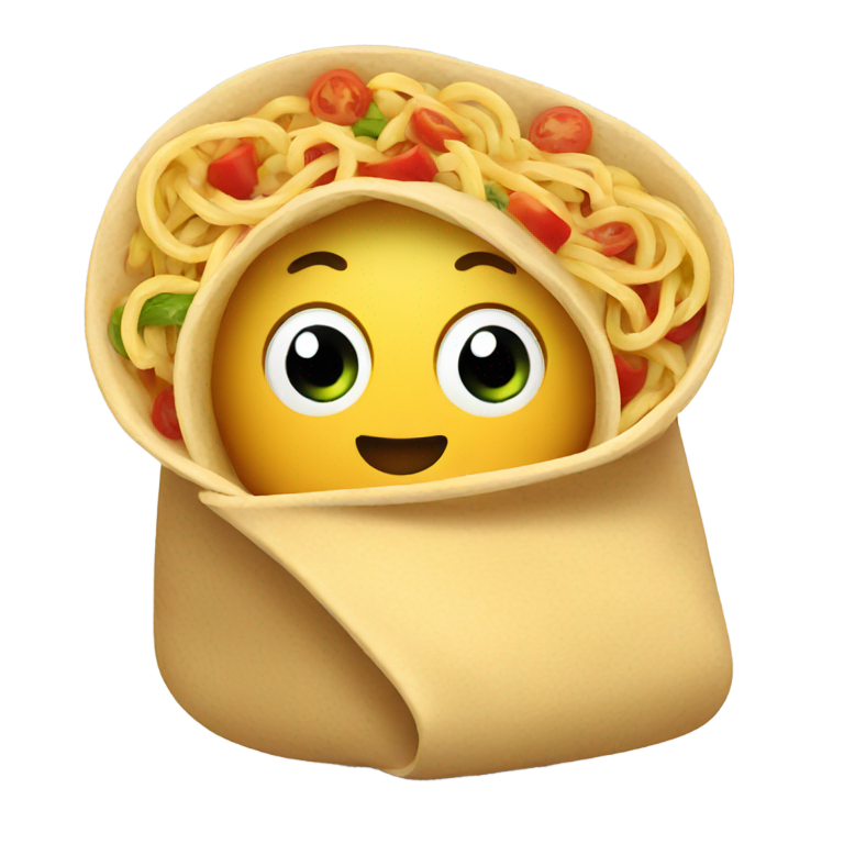 genmoji: spaghetti burrito