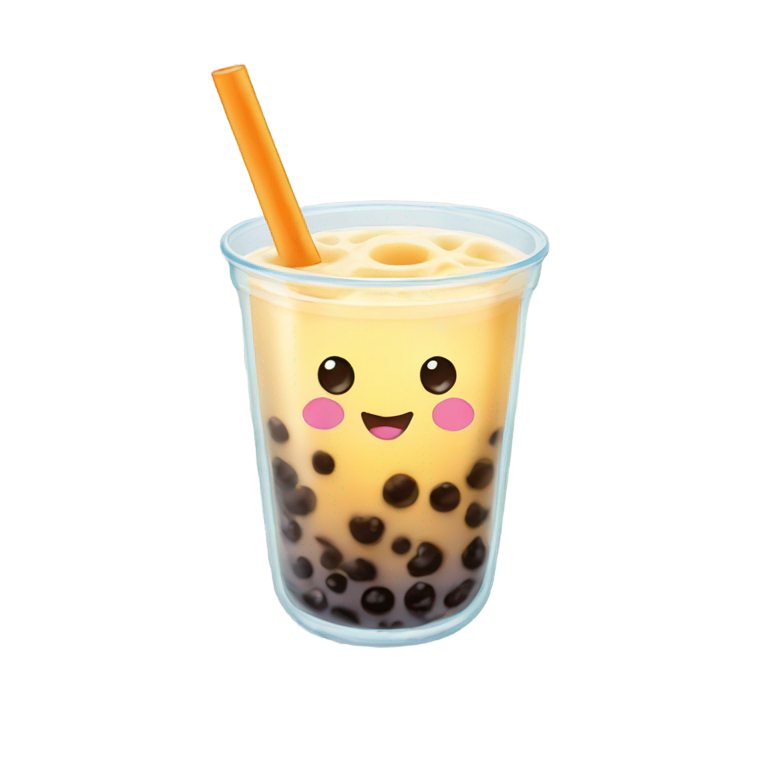絵文字：グラスに入ったタピオカドリンク