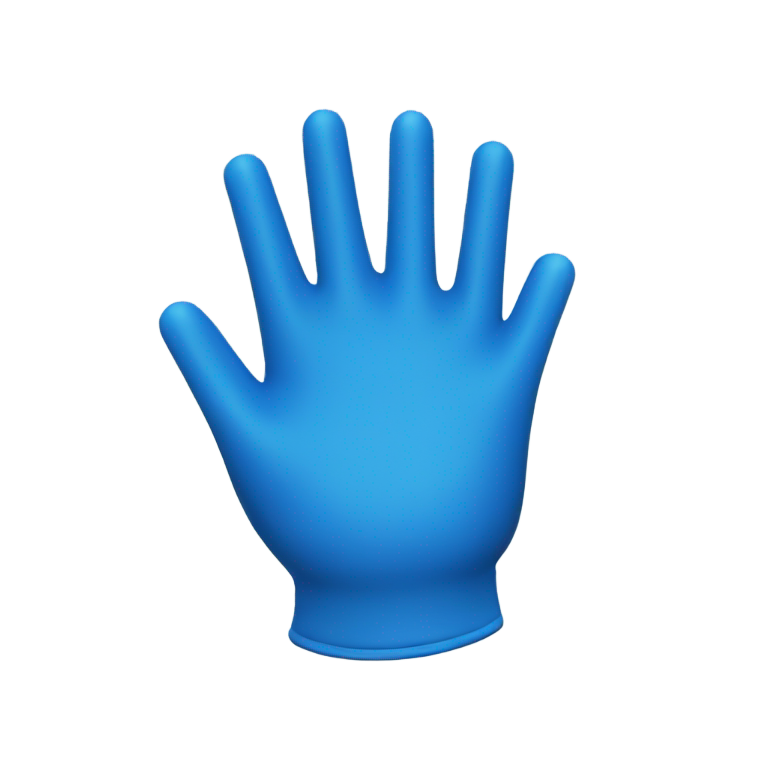 genmoji：蓝色乳胶手套