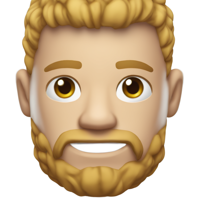 genmoji : POV en première personne pris dans un étranglement en triangle par Conor McGregor, ses jambes autour de votre tête alors qu'il s'allonge et sourit.