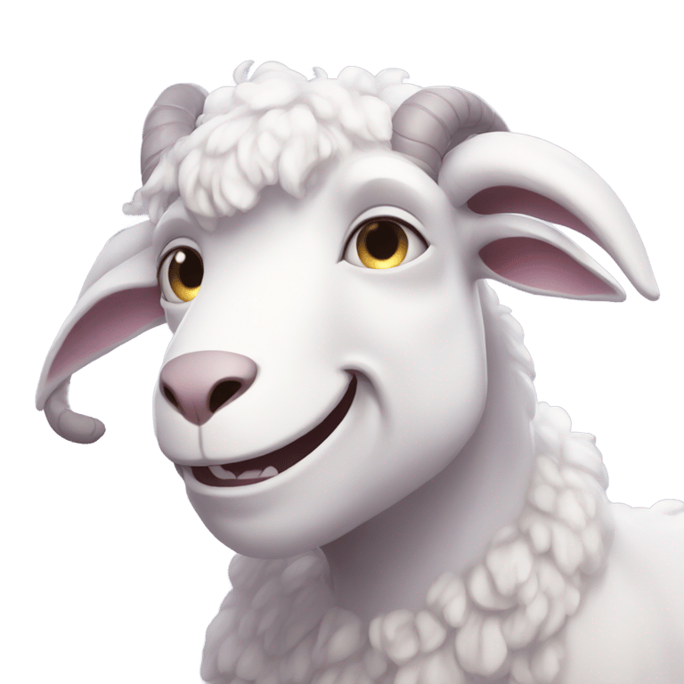 絵文字：make a goat person that looks like toriel from undertle but make them melting and have it be scary