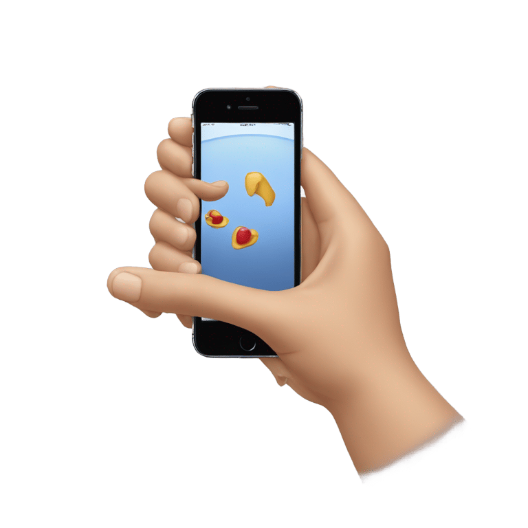 絵文字：iPhoneを片手で持つ