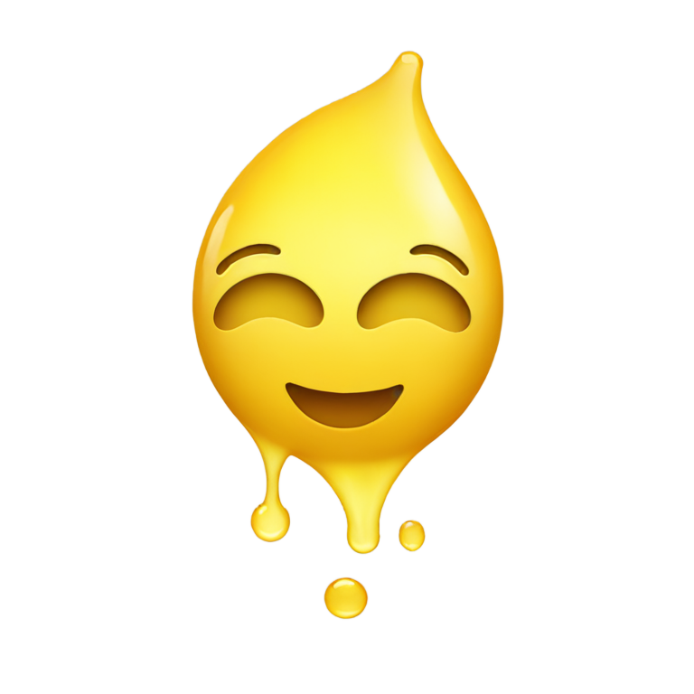 genmoji: Smiley in the shape of a pee pee