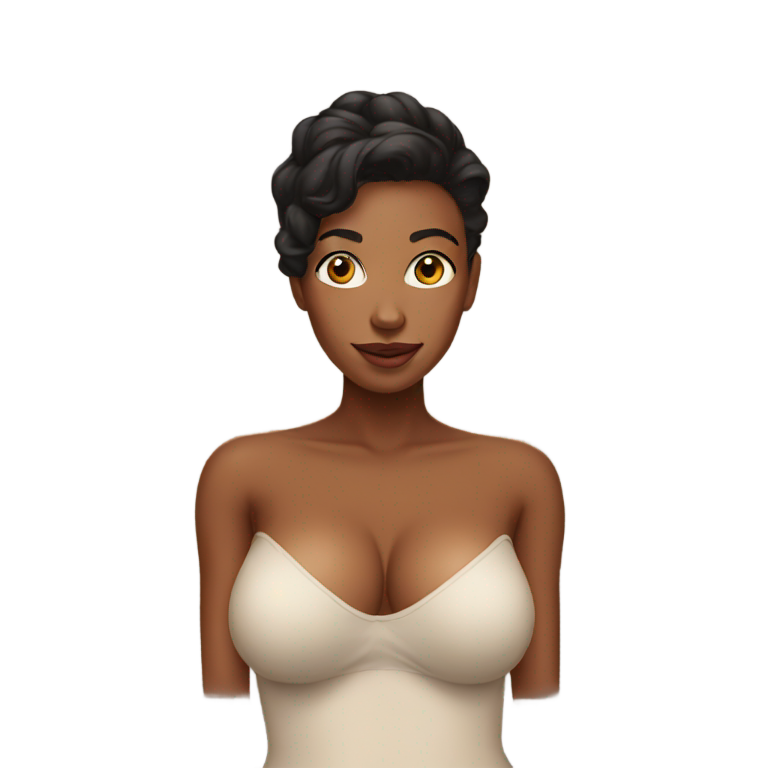 genmoji : Femme nue aux gros seins