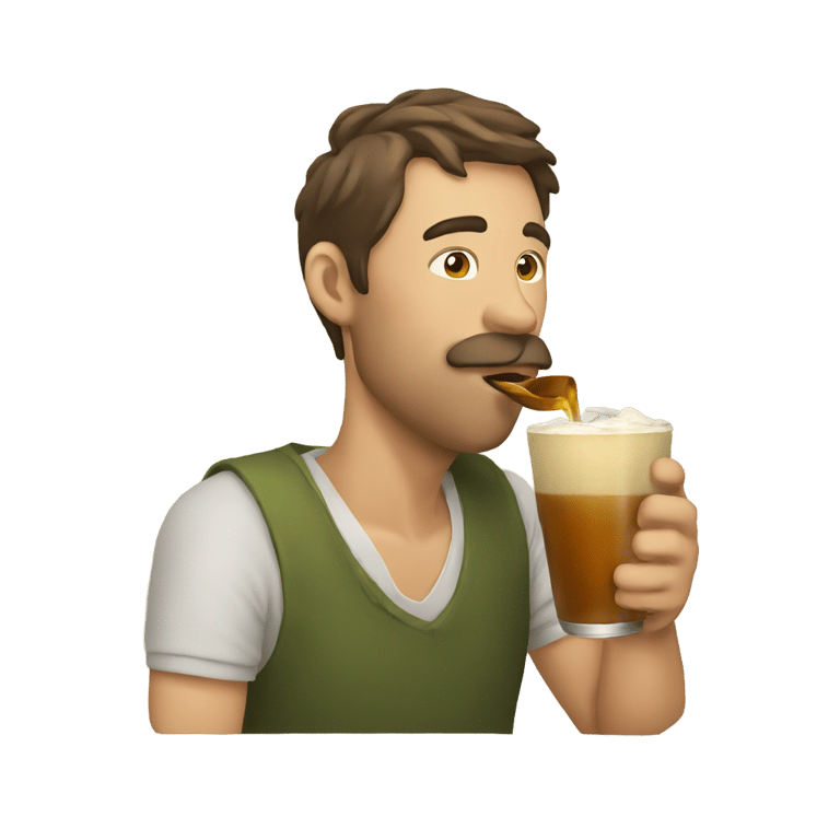 絵文字：マテ茶を飲む男性