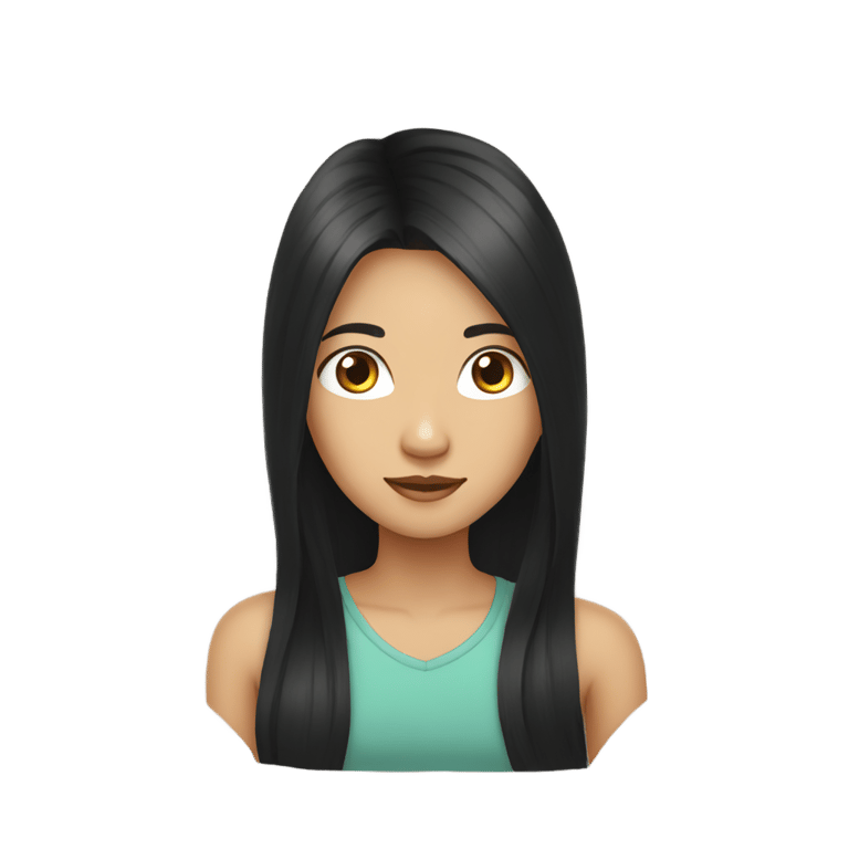 genmoji：缅甸人，长黑发，美丽