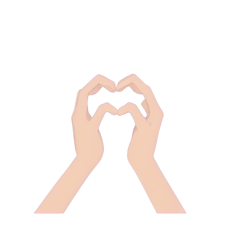 prompt: two hands forming a heart shape
to better capture emotion and connection. Color is purple