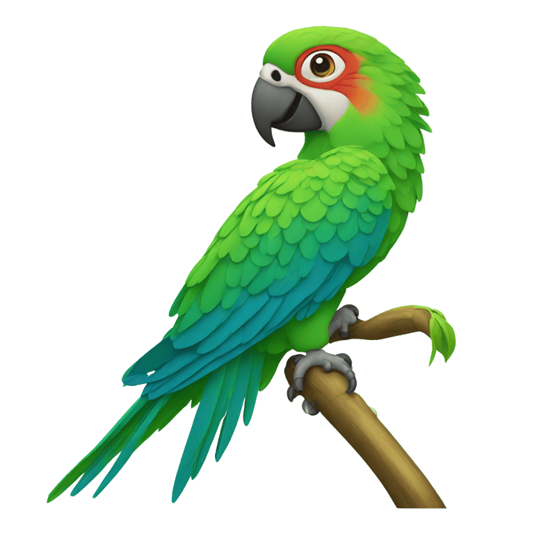 絵文字：Parrot in Hawaii
