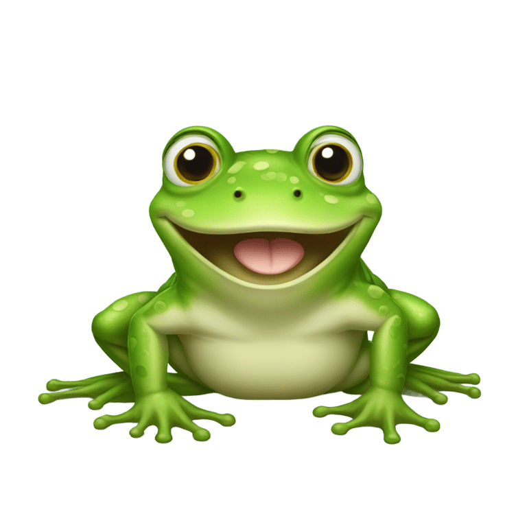 絵文字：the happiest frog ever