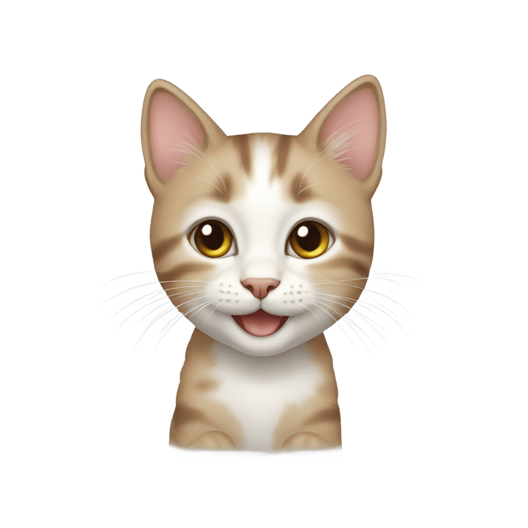 genmoji : 一只快乐的小米猫