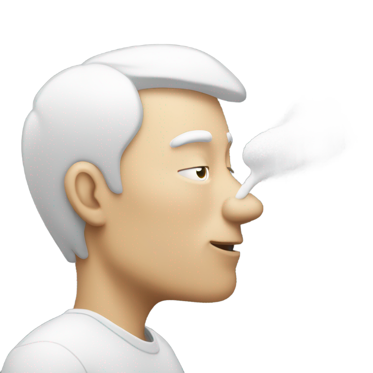 genmoji：男人在吸食白色粉末