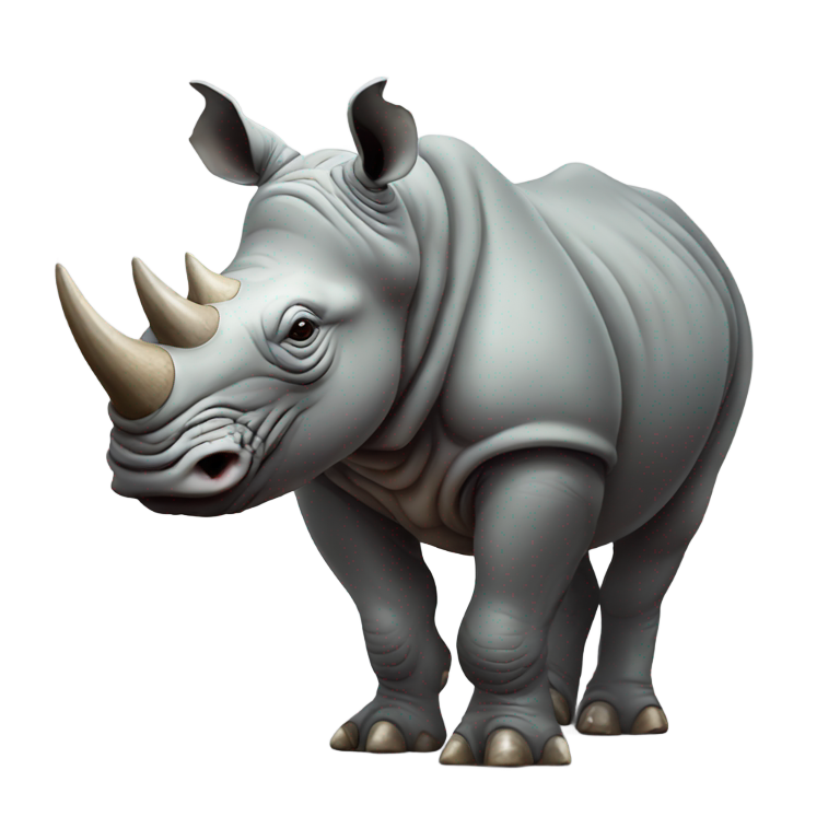 genmoji : rhinocéros anthropomorphique