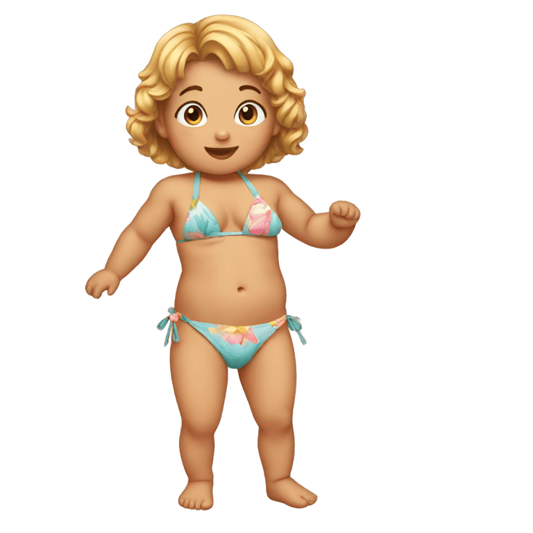 genmoji：婴儿穿着比基尼