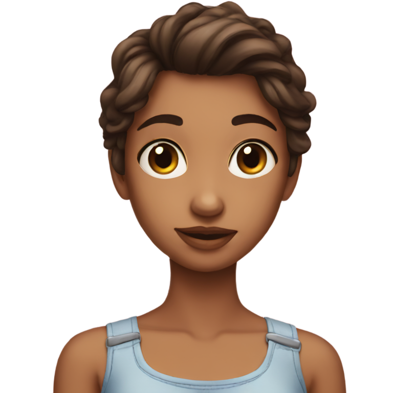 genmoji: Really pretty girl with chested boy
