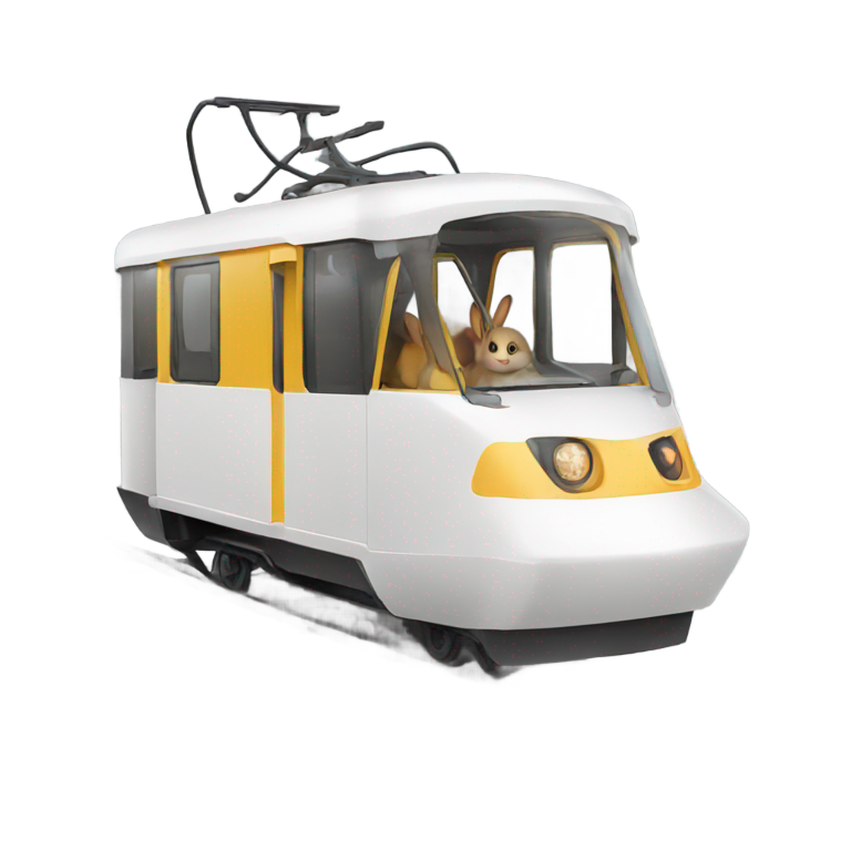 絵文字：トラムのウサギ