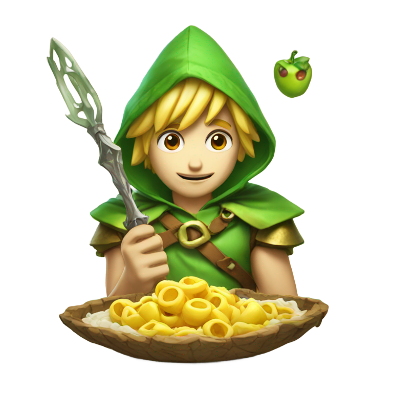 genmoji: Links fairy from zelda prepared on a olate to be eaten