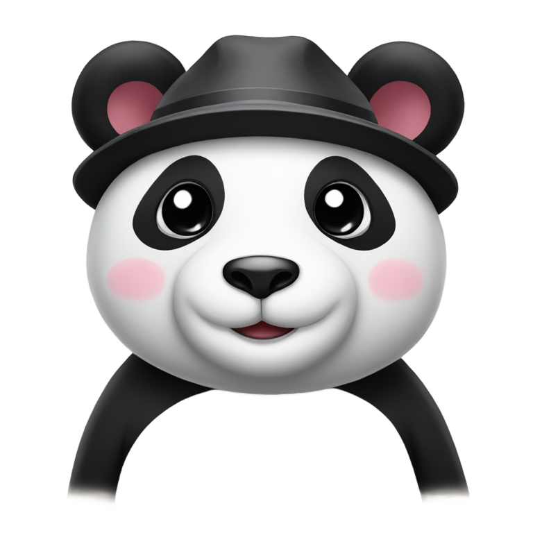 genmoji : Panda avec un chapeau mignon