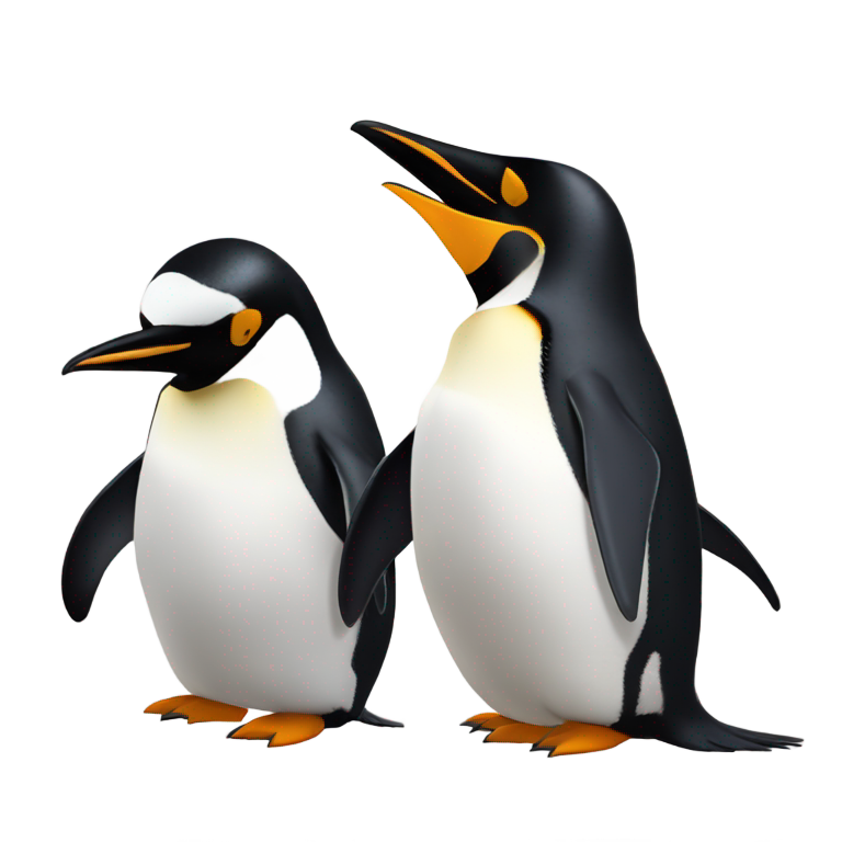 genmoji : Pingouins Kowalski, Private, Skipper et Rico, épées