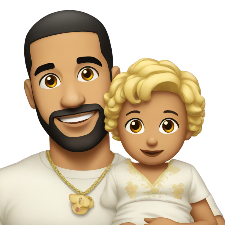 genmoji: Drake with baby