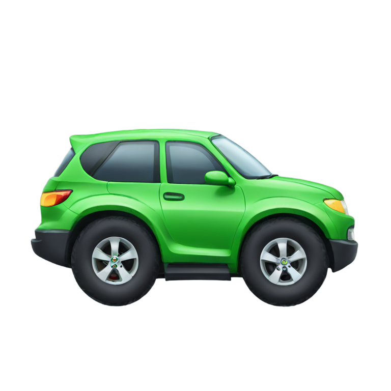 絵文字：大きなホイールの車