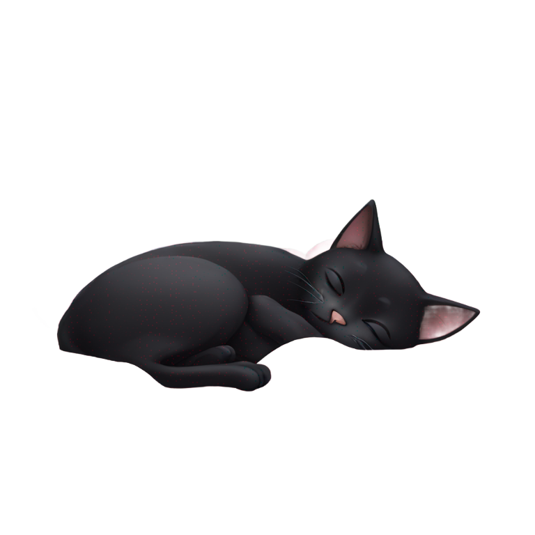 genmoji : Chat noir dormant