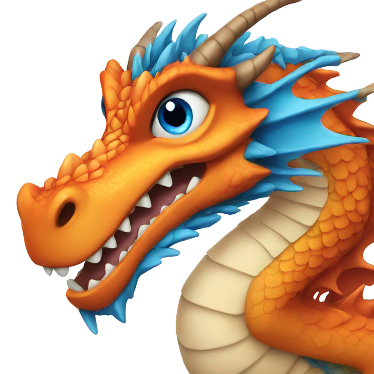 genmoji: A dragon with blue eyes