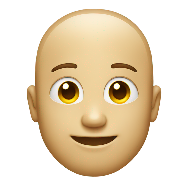 genmoji：朝左微笑的脸