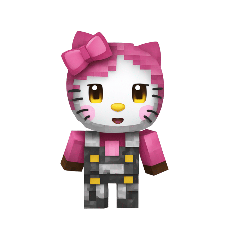 genmoji：Hello Kitty Minecraft