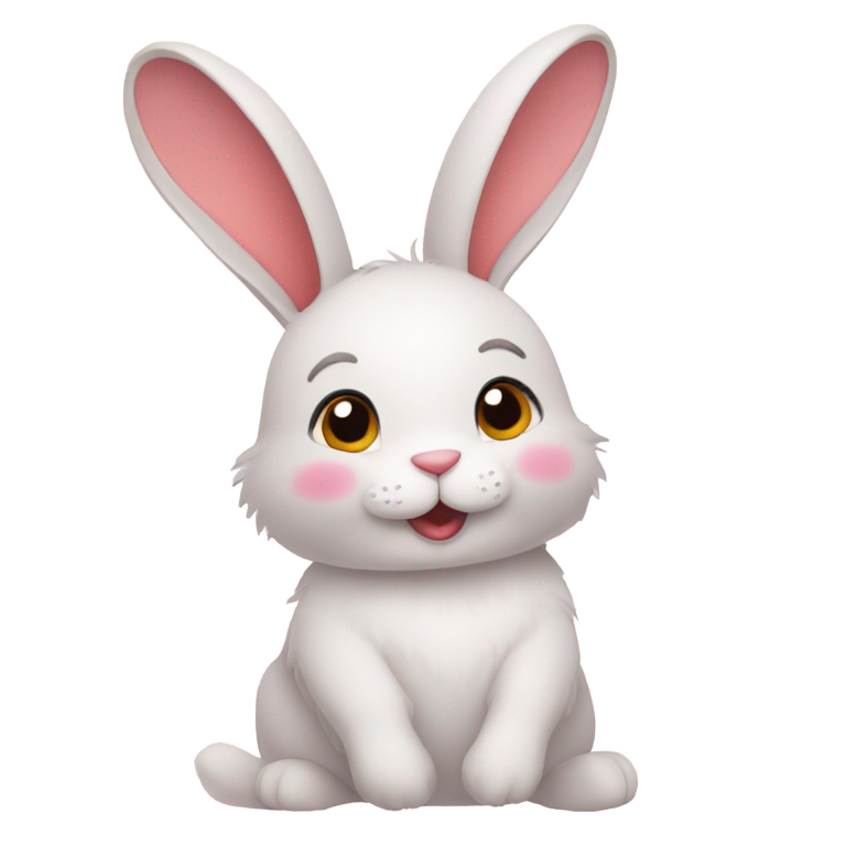 genmoji: Rabbit in love with hearts