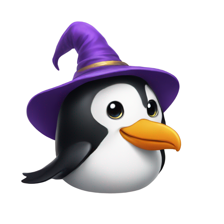 絵文字：ペンギンの魔法使い