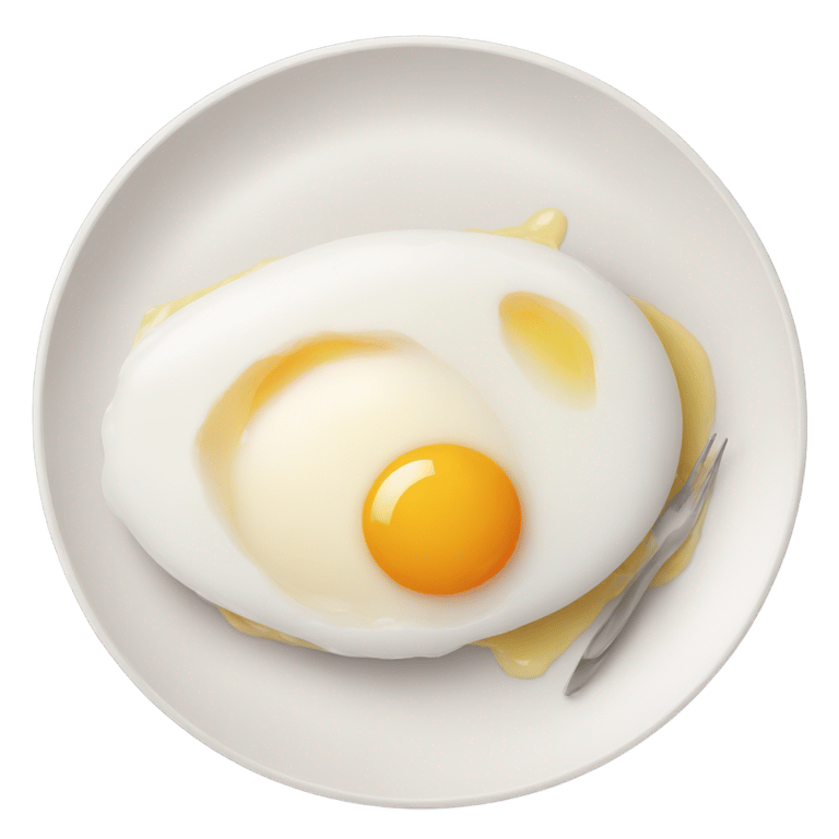 絵文字：Eggs on a plate