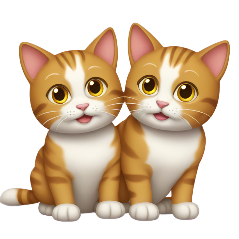genmoji：两只猫