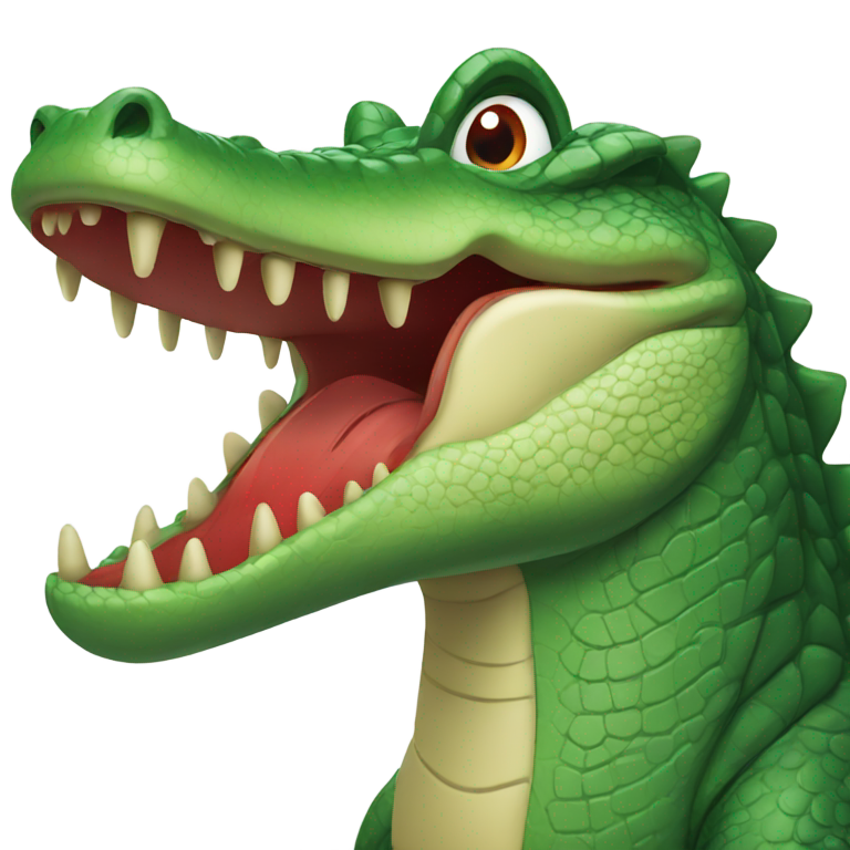 genmoji: Un crocodile rouge