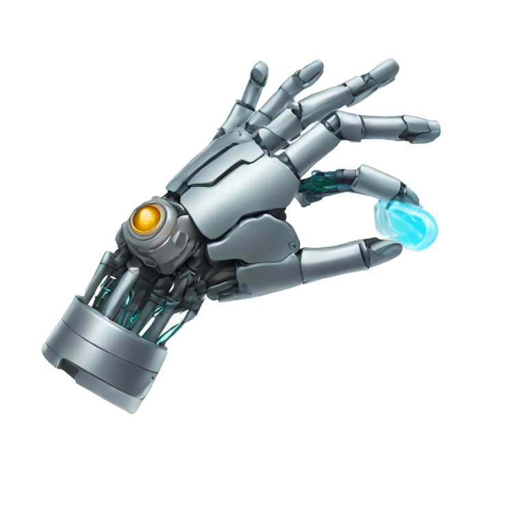 絵文字：ロボットアームとペン