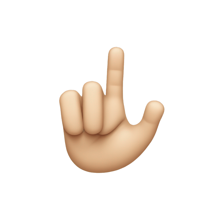 genmoji: hand emoji with only thumb,pointer, and middle finger up