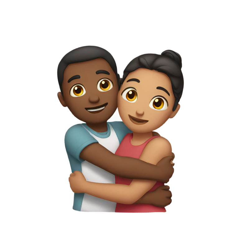 genmoji : A couple hugging