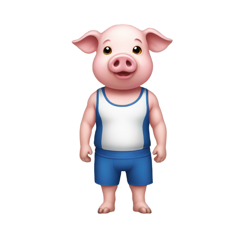 genmoji : Cochon en maillot de corps