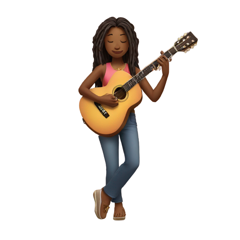 genmoji：chain rose guitar meditation pose relax spiritual