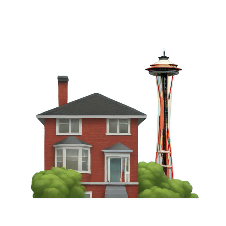 genmoji: Seattle with chimney