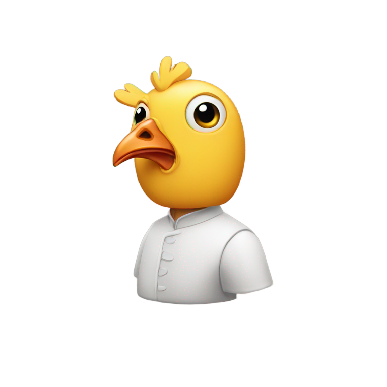 genmoji : L'homme à la tête de poulet
