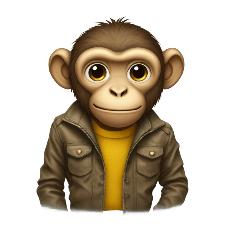 絵文字：Monkey in jacket