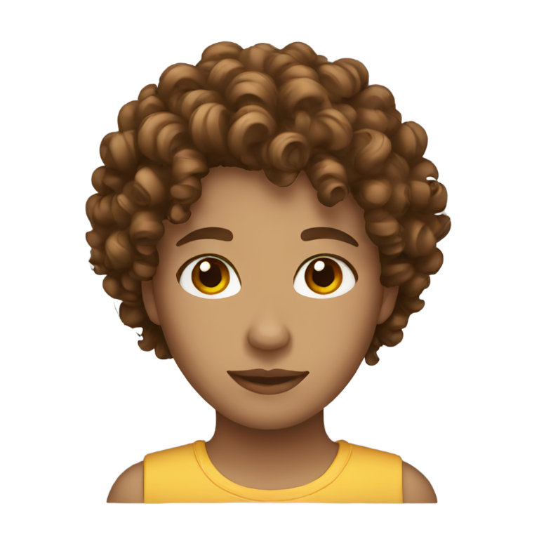 genmoji：棕色卷发