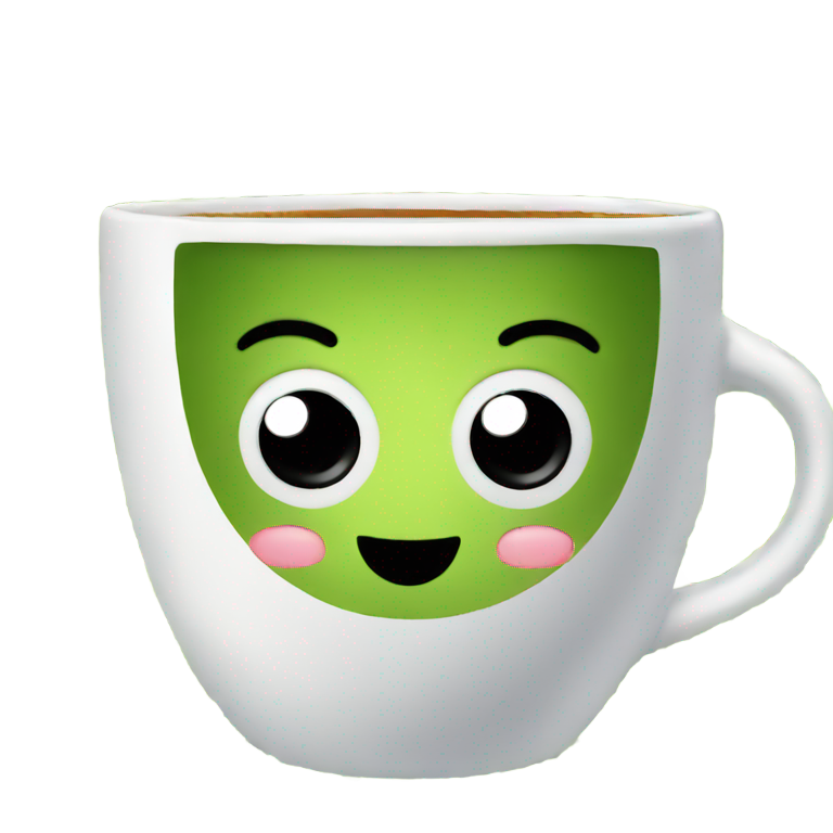 genmoji：抹茶杯，满是眼睛