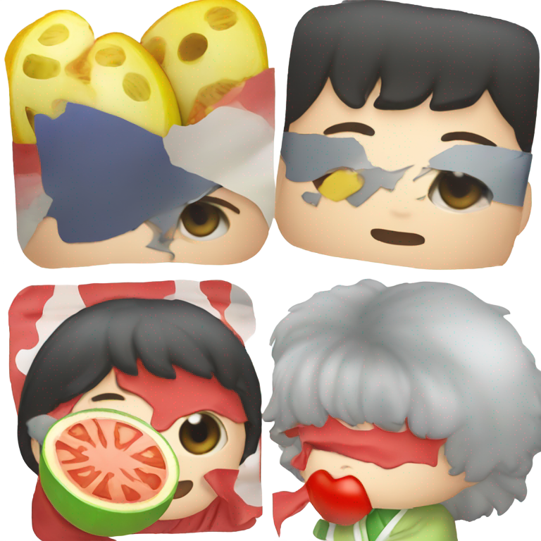 絵文字：🍅 ⏪ 🔰 ❗️ 👘 😝 8️⃣ 🎊 📴 😷 🦀 🔖 🚃 🍍 💏 📉 🗞 🌁 😚 🚩