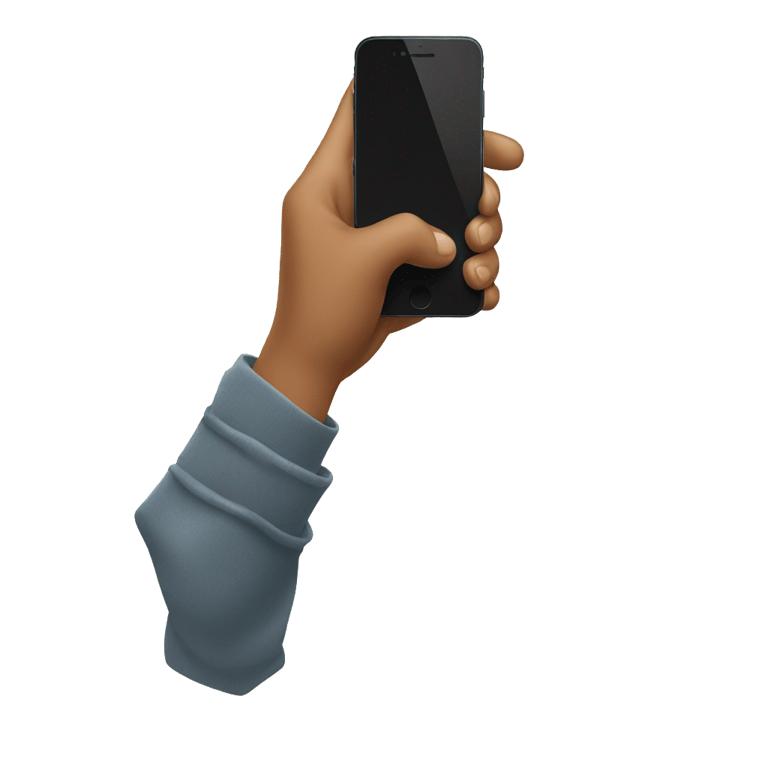 絵文字：iPhoneを片手で持つ