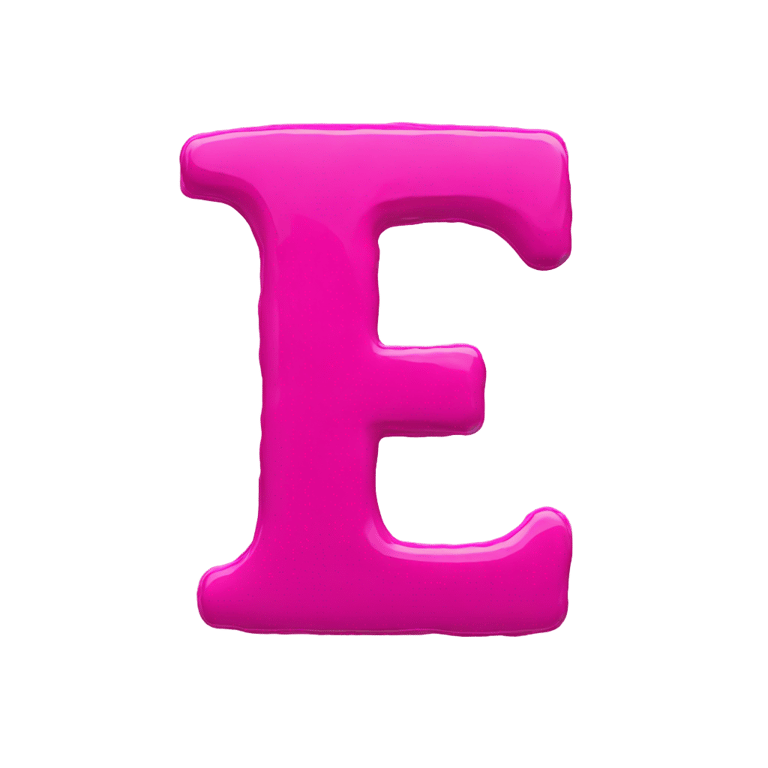 genmoji : Letter f made out of fuchsia paint