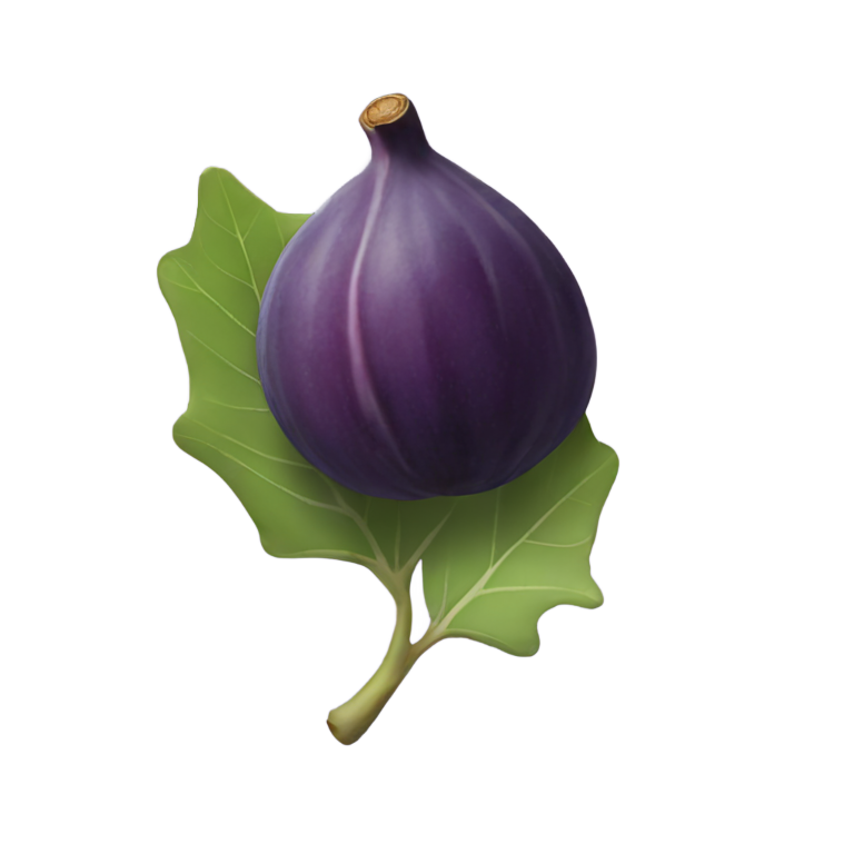 genmoji：紫色的无花果和叶子
